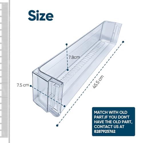 Image of Fridge Bottle Shelf | Compatible with LG Single Door Refrigerator (200L+) | Clear Bottle Rack | Part Number: MAN619282
