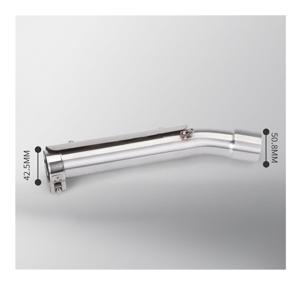 Deflectores Calor Escape Para Y&amaha Tenere 700 2019-2023 XTZ690 T7 T7 Silenciador De Escape Para Motocicleta Tubo De Conexión Medio Con Escudo Térmico De 51mm