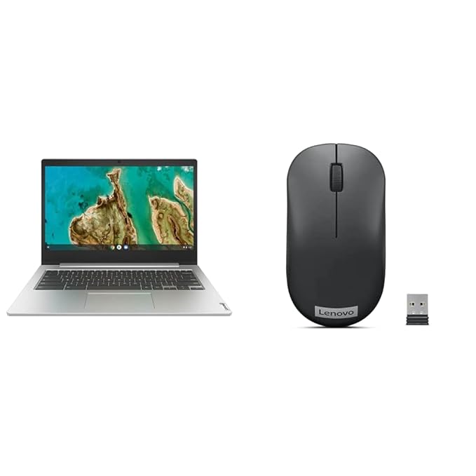 Lenovo IdeaPad 3 Chromebook Intel Celeron N4020 14 FHD Laptop (4GB/64GB eMMC/Chrome OS/Upto 10hr Battery/2W HD Speaker/Platinum Grey/1.4Kg), 82C1002EHA + 1K DPI Wireless Mouse at Rs. 19238
