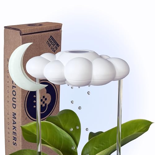 Nuage de pluie avec breloque lune phosphorescente cadeau de naissance original