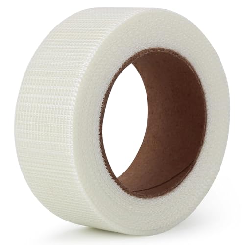 LLPT Drywall Repair Fiberglass Joint Tape 2” x 100 Ft Industrial Grade Extra Strength Fiber Mesh Heavy Duty Self Adhesive for Seam Patch Wall Crack Seam Repair Color White (DRF210)