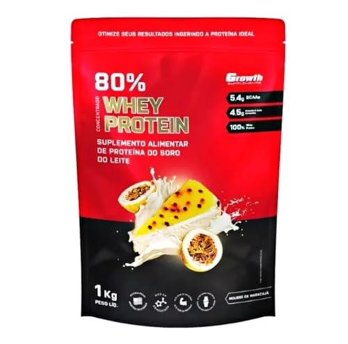WHEY PROTEIN CONCENTRADO (1KG) - GROWTH SUPPLEMENTS (1kg, Mousse ...