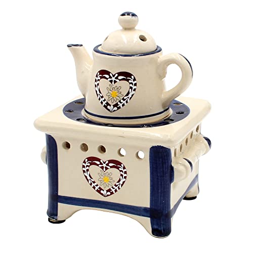 Dekohelden24 Duftlampe als Herd mit Kanne und Herz,...