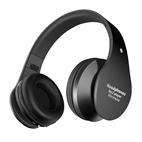 Bluetooth Casque Sans Fil, Alitoo Wireless Over Ear Headphone Avec Microphone Intégré, Main Libre, Pliable Hi-Fi Stéréo Audio Écouteurs Pour Smartphone iPhone iPad Tablettes TV PC (Noir)