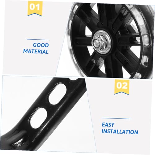 Set de 4 Ruedas de Entrenamiento Auxiliares para Bicicleta Luxshiny Resistente al Desgaste con Soporte Ajustable Negro miniatura 7