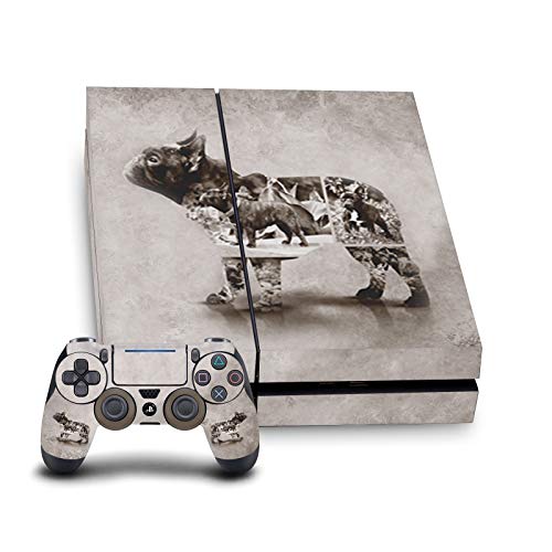 Autocollant PS4 et manette chien bouledogue pour personnaliser votre salon de gaming