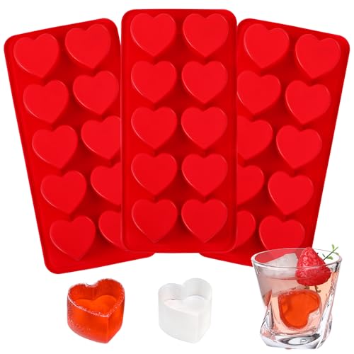Hushee 3 Pack de Moldes para Cubos de Hielo en Forma de Corazón miniatura 1
