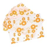 DONFAMDS 200枚 加厚クッキー包装紙 花柄キャンディーラッパー チョコレートやお菓子のラッピング用 食品 紙で保護と装飾に