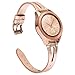 TOYOUTHS Leather Bands Compatible with Samsung Galaxy Watch 42mm/Galaxy Active 2 40mm 44mm/Galaxy Watch 3 41mm Strap Women Men Wristband Replacement for Gear S2 Classic/Gear Sport 20mm (Rose Gold)