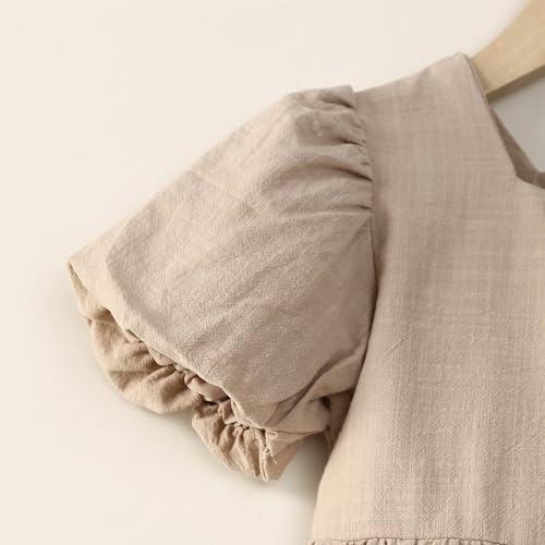 Goodplayer Toddler Girl Dress Kids Summer Short Sleeve Dresses Off Shoulder Ruffle Party Dress3