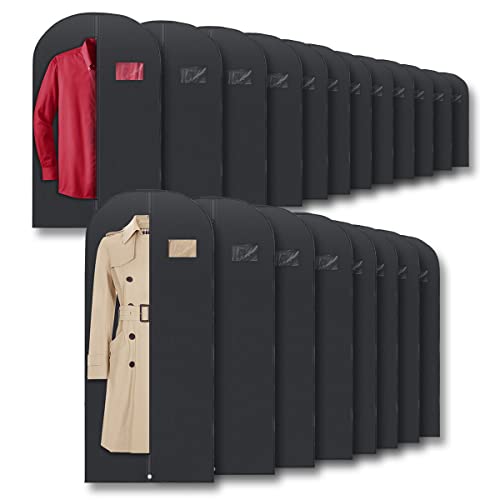 Plixio Garment Bags Suit Bag Black Mixed Sizes 20 Pack