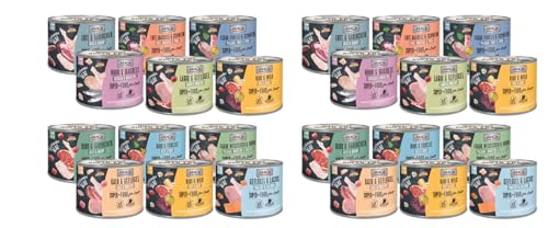 Mac's Cat Feinschmecker Katzenfutter 24x 200g | Garantierter 8 Sorten Mix | Auch als 6er oder 12er Erhältlich | Getreidefreies Nassfutter für Katzen