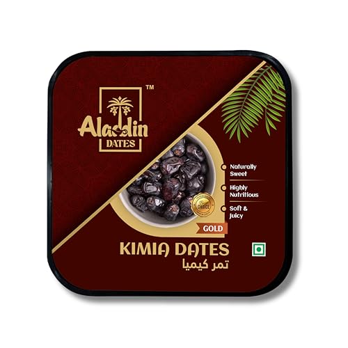 Image of Aladdin Dates Black Kimia Dates 500g | Premium Mazafati Khajoor | Soft Black Dates | IML Container | No Added Sugar | No Preservatives | Healthy Khajur Snack