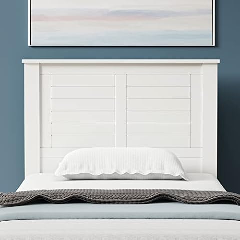 Glenwillow Home Campagne Wood Panel Headboard in White - Twin Size Cover