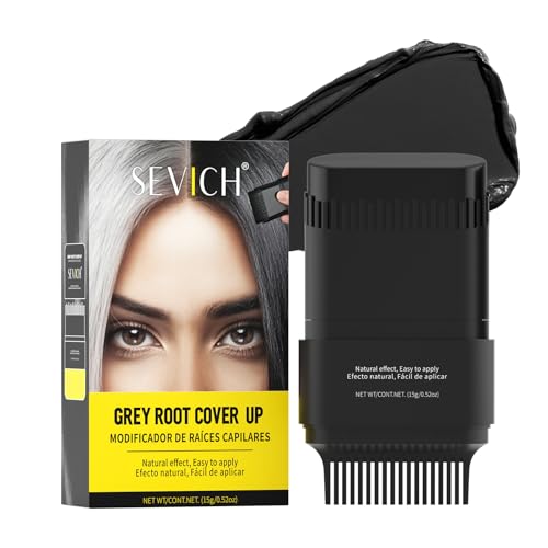 Image of Sevich Root Touch Up Stick, Gray Coverage Comb, 15g, Black