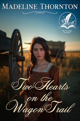 Two Hearts on the Wagon Trail: A Historical Western Romance Novel (Love and Valor on the Frontier)