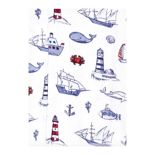 Image of Hudson Baby Unisex Baby Flannel Burp Cloth 7pk, Lighthouse, One Size