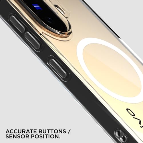 Image of Pikkme Back Cover for Vivo X200 Fe 5G Mag-Safe Shockproof PC + TPU Protective Case Magnetic Support Bumper Case (Transparent Mag-Safe)