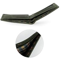 Fa.Volmer ® Leder Geldbörse Herren mit RFID-Schutz - extra-stabile Doppelnaht - 6 Fächer für Kreditkarten - Querformat (Hunter Olive) – Ansicht 3
