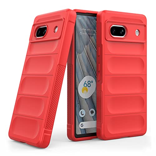 Image of amazon basics Back Case Cover for Google Pixel 7A | Compatible for Google Pixel 7A Back Case Cover | Liquid Silicon Magic Case for Google Pixel 7A with Camera Protection | Red