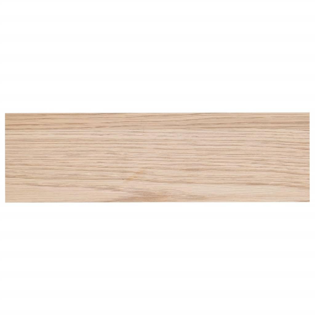 Juego de 4 estantes flotantes, 80 x 23,5 x 4 cm, madera de roble, soporte invisible, estantería de pared DIY para salón, dormitorio, baño, cocina
