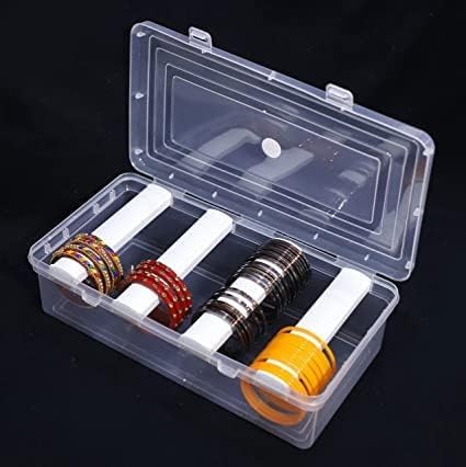 Image of Mahganya Clear Plastic Bangle Box, 4 Compartments pack 2