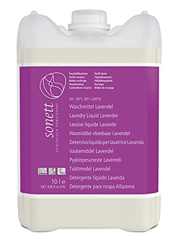 Detergente de lavanda: para ropa blanca y colorida, con jabón de aceite vegetal orgánico.