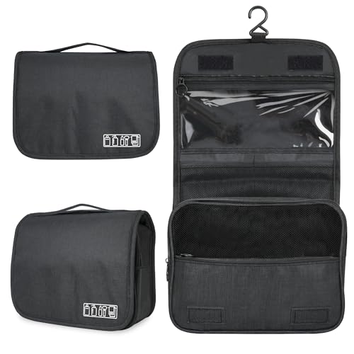 Neceser Viaje, Neceser Colgante con Gancho para Colgar Neceser para Viaje Hombres y Mujer Neceser Plegable de Viaje Neceser Maquillaje Organizador