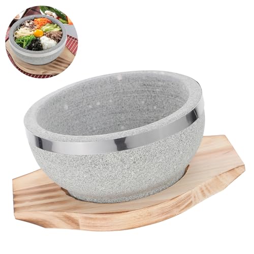 Bol en Pierre de Haute Qualité Cuisson Sûre Protège la Table