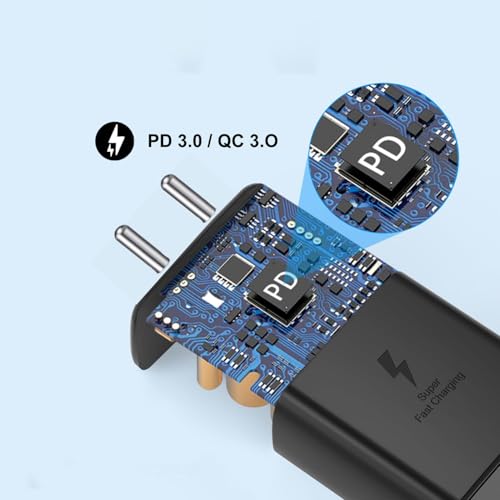 Image of Samsung Original 45W Super Fast Charger Adapter Compatible with Samsung Galaxy S24 /S23 /S22 /S21 /S20 (Ultra /Plus /Fe), Note 20 /20+ /10(All Series),Flip /S /A /F /M Series | Type C PD 3.0 Adapter,Black