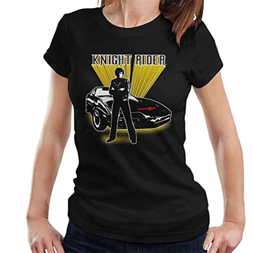All+Every Knight Rider Michael Knight Yellow Glow Women´s T-Shirt | Ya disponible en tu tienda friki favorita! En mundofriki.es!
