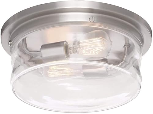 Miniatura 3 de Home Decorators Collection Montaje empotrado de níquel cepillado de 2 luces