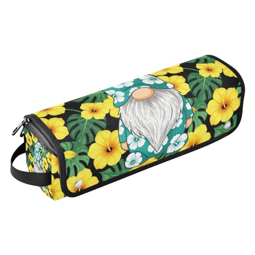 Bolso de Viaje para Herramientas de Cabello con Mat Extraíble Resistente al Calor, Organizador Portátil para Plancha, Rizador, Secador con Diseño Tropical Hawaii y Gnome miniatura 1