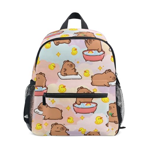 Sac à dos Capybara canard Mnsruu pour l'école maternelle des garçons et filles