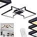 Produktbild LED Deckenleuchte Taxmido, Zimmerlampe aus Metall Schwarz und weißen Kunststoff, mit beiliegender Fernbedienung dimmbar, 1 x LED 55 Watt, 160-1600 Lumen, 3000-6000 Kelvin