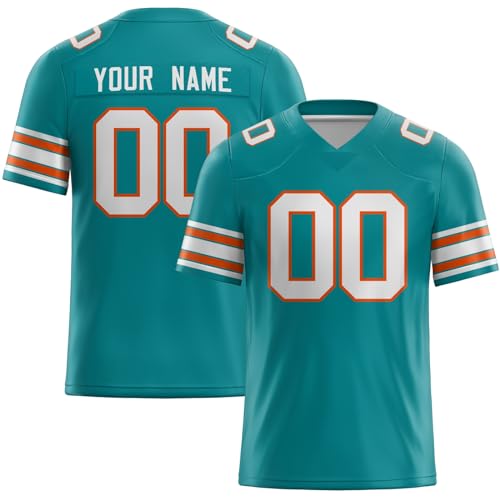 Custom Football Jersey Personalized Rugby Uniform Stitched/Printed Team Name Number Logo for Men Women Kids