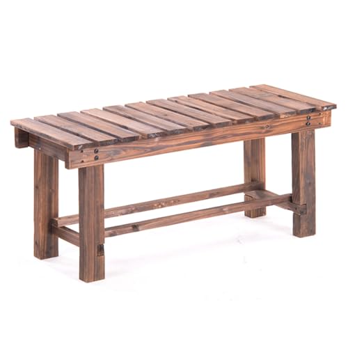 Banco de madera maciza para comedor y jardín con acabado premium resistente