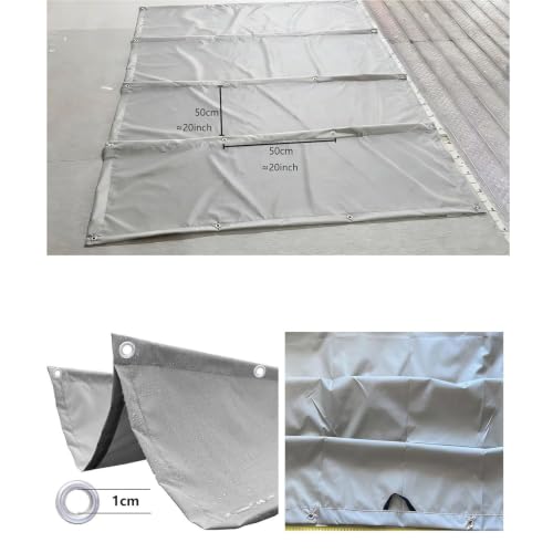 Voile d'ombrage rétractable ondulée imperméable pour terrasse avec kit