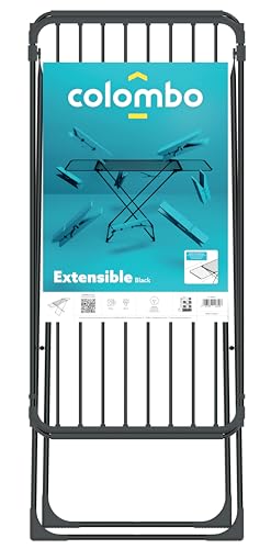 Séchoir à linge extensible Colombo noir 20m idéal pour le balcon ou le salon - 3