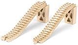 Wooden Train Track - Bridge Track w/Supports - Made in USA