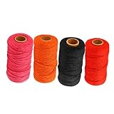 KOCKSHION 4rollo Cuerda De Algodón Trenzada Yardas Alta Resistencia y Absorción Para Manualidades y Decoración