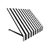   AWNTECH-6-ft-Dallas-Retro-Open-Sided-Slope-Style-DoorWindow-Awning-Fixed-Outdoor-Canopy-765-Inch-W-x-16-Inch-H-x-30-Inch-Proj-Black-and-White-Stripe
