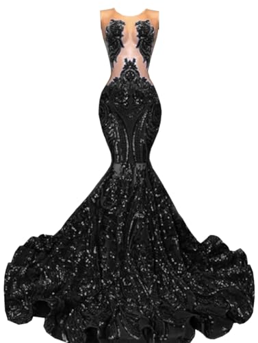 Sparkly Sequin Prom Dress Beaded Gala Celebrity Pageant Mermaid Evening Party Dress