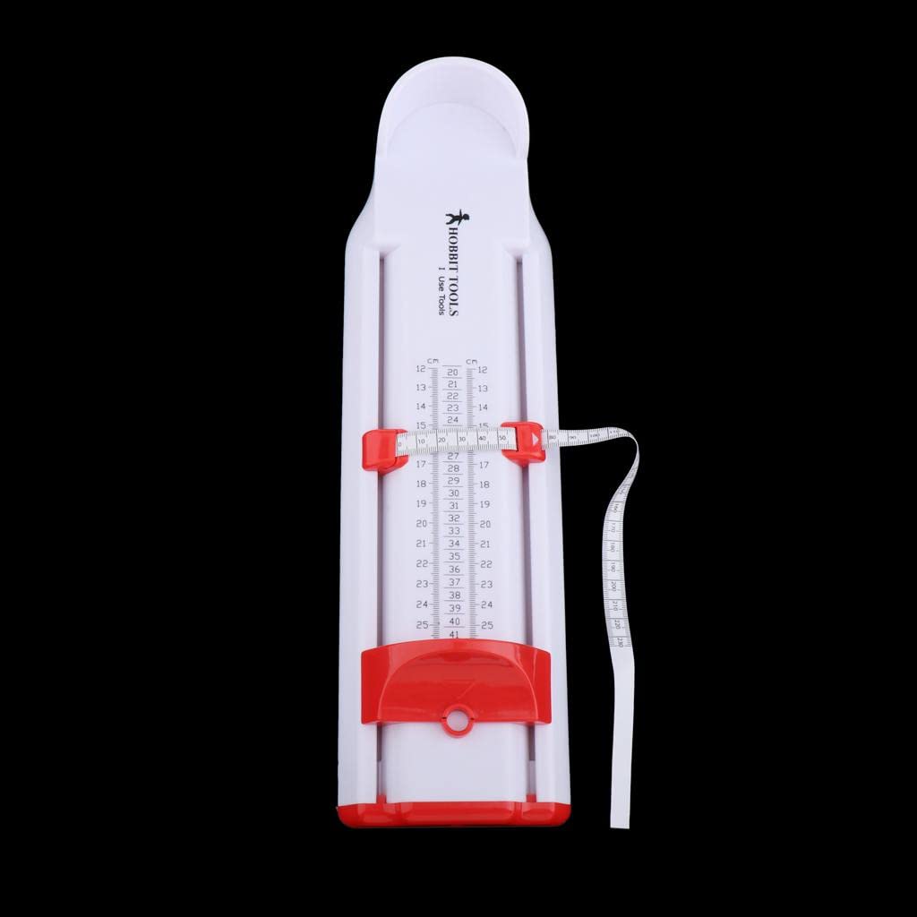 Mesureur de pied de luxe pour un outil de mesure précis – Appareil unisexe facile à utiliser pour hommes, femmes et adultes – Mesurez et choisissez parfaitement les chaussures – 2 couleurs – Rouge