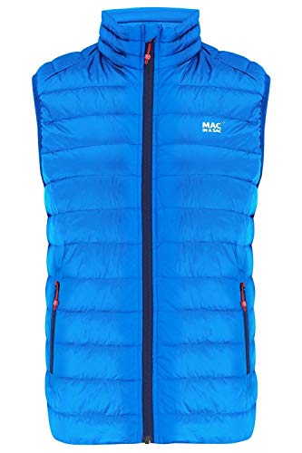 Mac in a Sac Alpine Mens Down Gilet, Chaleco de plumas Hombre, Blue, L