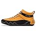 FLYLAND Men's Casual Leather Sneakers Fashion Chukka Boots Lightweight Dress Boots Lace Up Walking Driving Shoes Golden 9.5