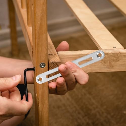 Ferrures de quincaillerie pour barres de lit en fer et connecteurs de cadre de lit en bois - 6