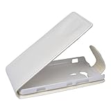 2 Jahre Garantie Mobilfunk Krause Flip Case Etui Handytasche Tasche Hülle für Sony Xperia SP (Weiß)