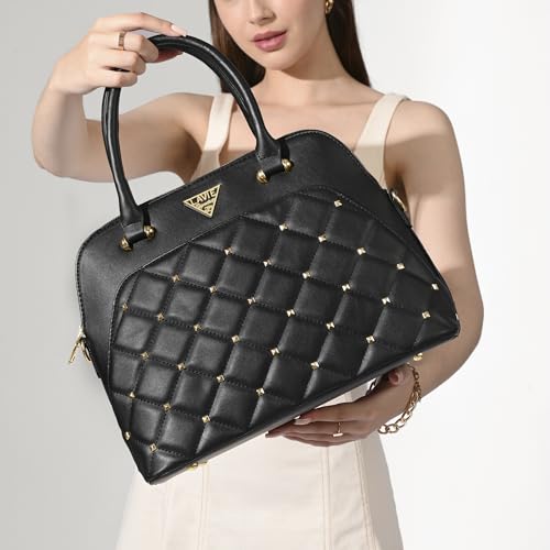 Image of Lavie Signature Women's Stud Elko Satchel Handbag | Satchel Bag for Work | Ladies purse | Stylish Shoulder Bag | Gift For Women