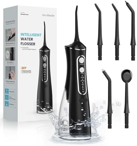 Irrigador Dental Portátil con 5 Boquillas, 4 Modos, Tecnología DI...